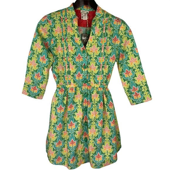 Robe Femme Matilda Jane 'Green Pastures' - Taille XS Vert, Genou, Manches 3/4